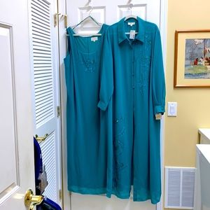 “Mother of the bride” 2 piece- floor length gown and jacket